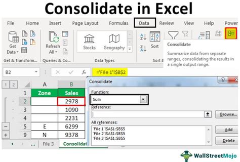 what is a static data consolidation in excel