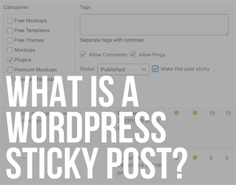 what is a sticky post in wordpress