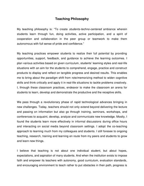 what is a teaching philosophy pdf