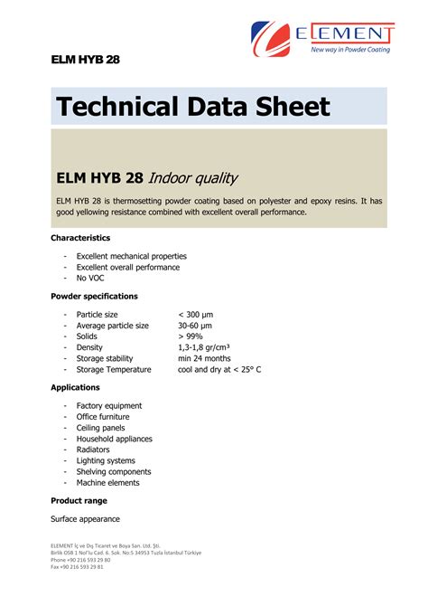 what is a technical data sheet