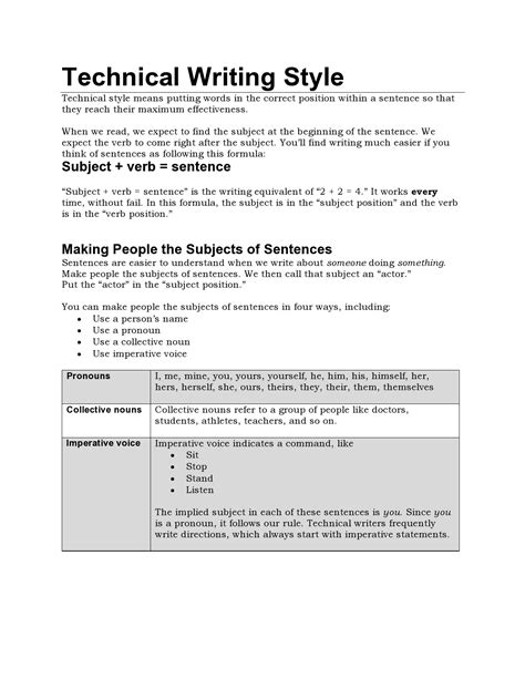 what is a technical writing document