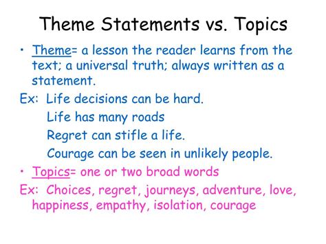 what is a theme statement