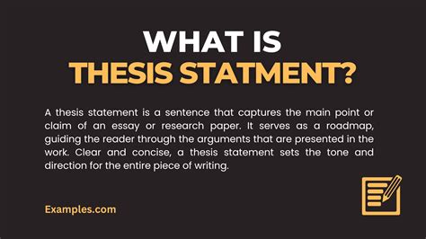 what is a thesis statement format