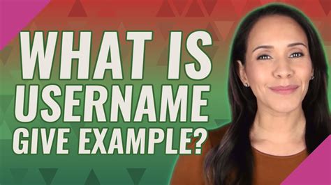 what is a username give example