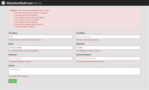 what is a validation form