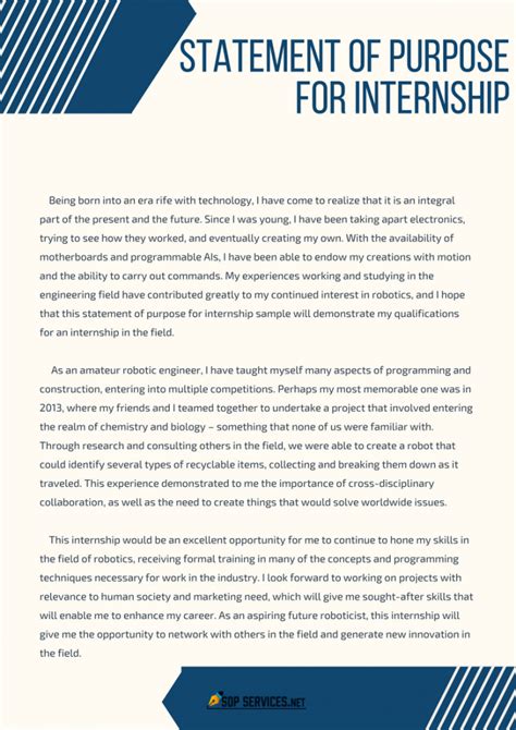 what is a writing sample for internship