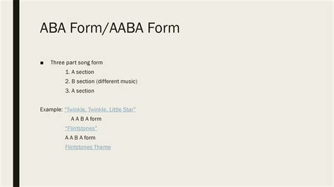 what is aab form in music