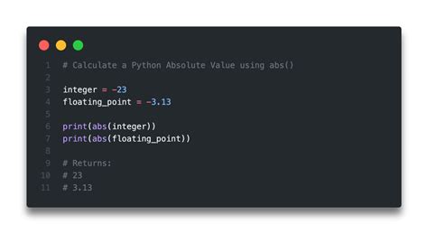what is abs value in python