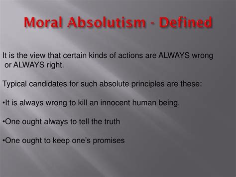 what is absolute morality simple definition