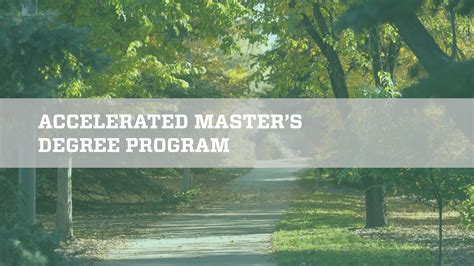 what is accelerated master's program