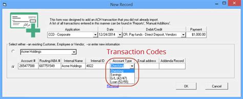 what is ach transaction code 32