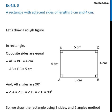 what is adjacent side of rectangle