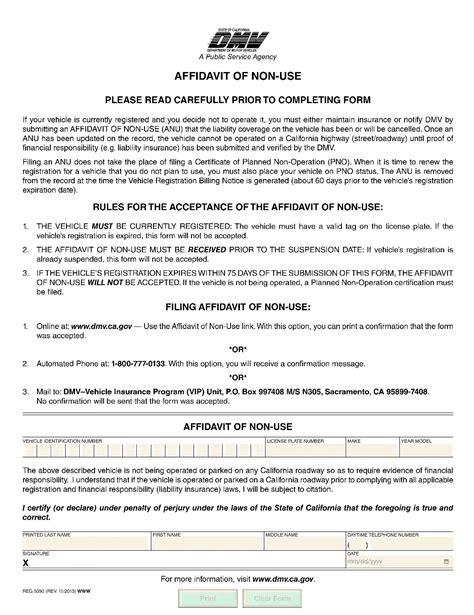 what is affidavit of non use