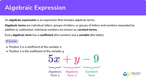 what is algebraic expression with example