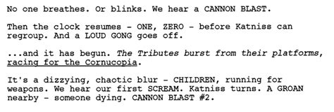what is an action line in a script