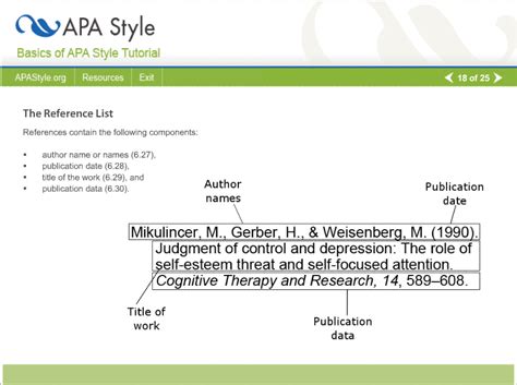 what is an apa style reference list entry