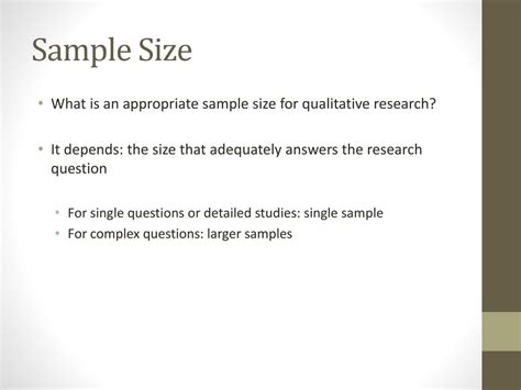 what is an appropriate sample size for a qualitative study