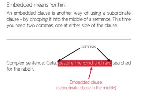 what is an embedded relative clause