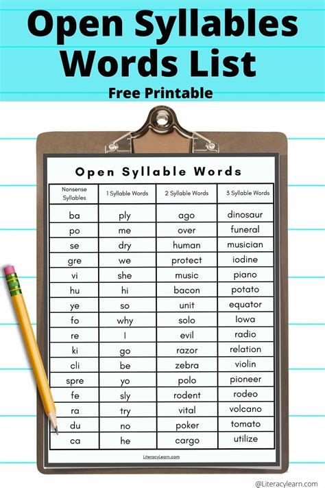 what is an example of 2 syllable words