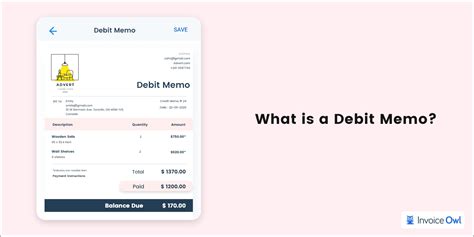 what is an example of a debit memo