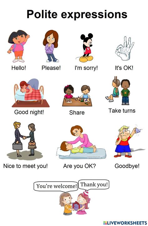what is an example of a polite expression in a sentence