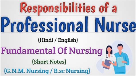 what is an example of a professional responsibility in nursing