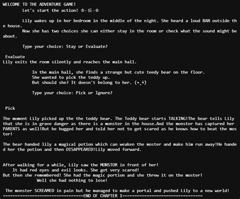 what is an example of a text based game
