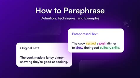 what is an example of effective paraphrasing