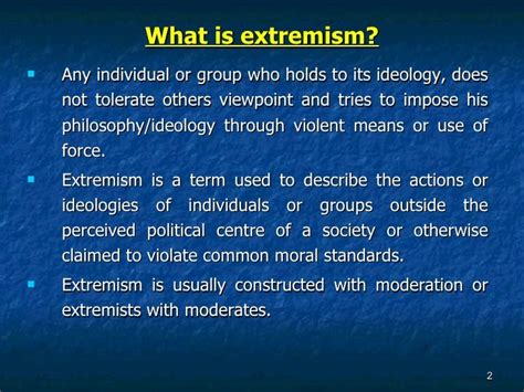 what is an example of extremism