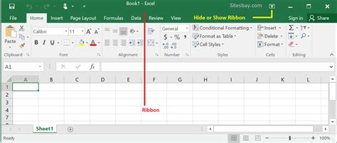 what is an excel ribbon tab