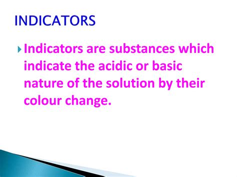 what is an indicator in chemistry