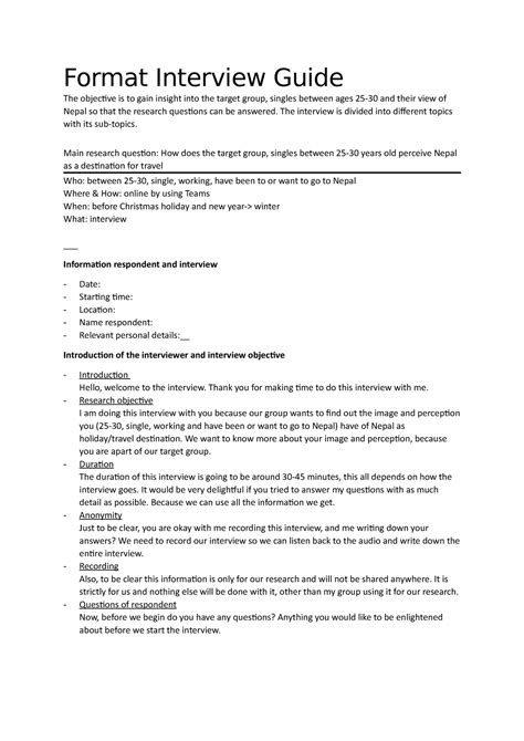 what is an interview guide in research