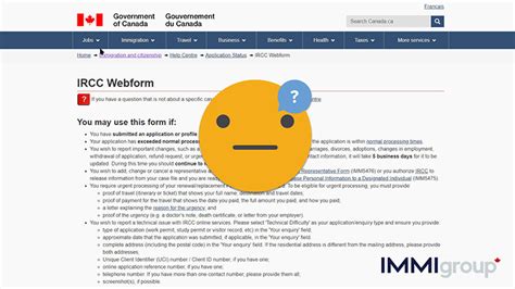 what is an ircc application