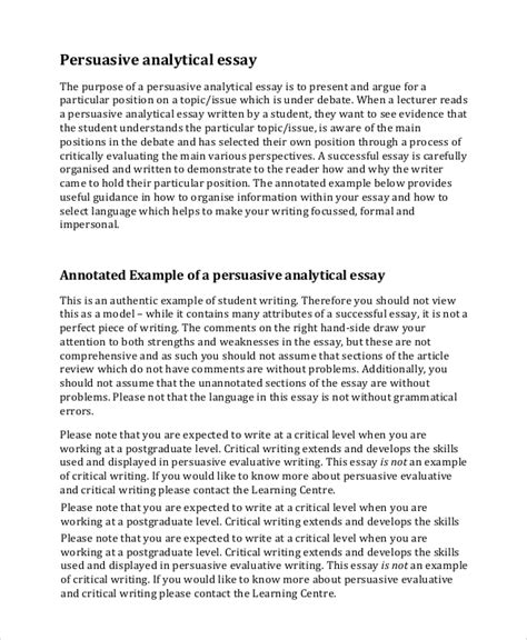 what is analysis in persuasive essay