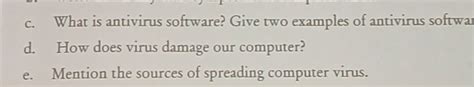 what is antivirus software give two examples