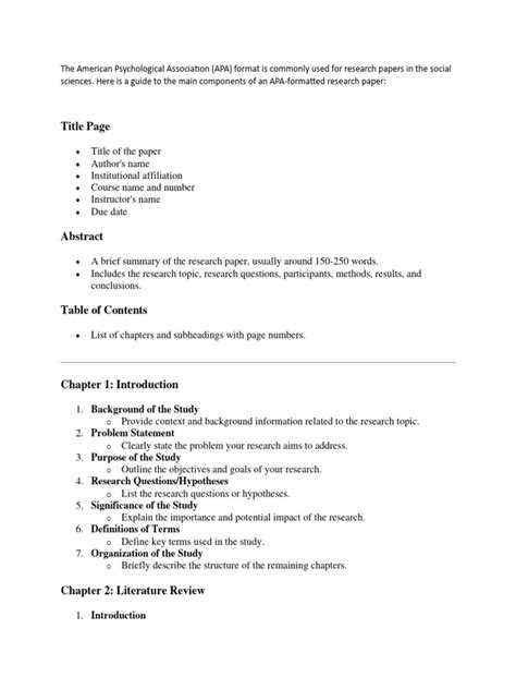 what is apa format in research methodology
