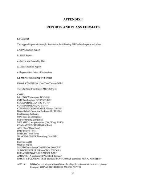 what is appendix in formal report