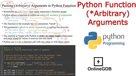 what is arbitrary arguments in python