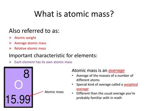 what is atomic mass in simple language