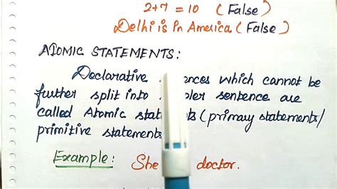 what is atomic proposition in discrete mathematics