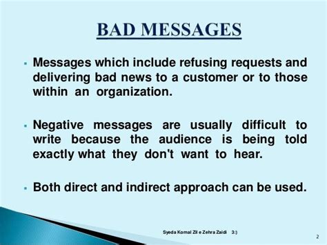 what is bad message