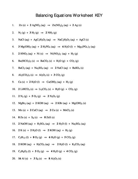 what is balanced equation class 10