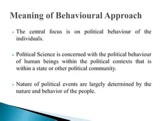 what is behaviouralism in political science in simple words
