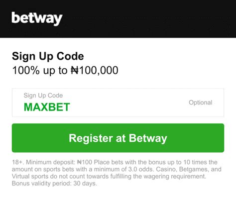 what is betway sign up code