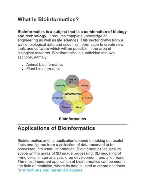 what is bioinformatics pdf