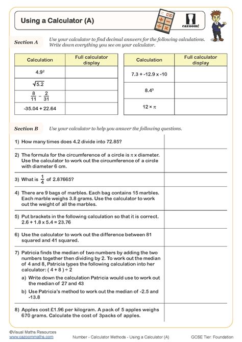 what is calculation sheet