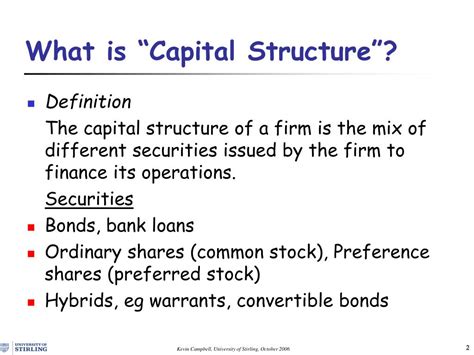 what is capital structure definition