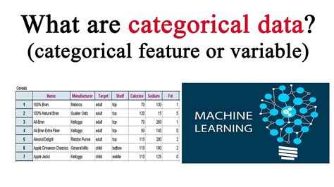 what is categorical data in machine learning