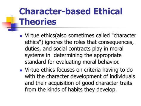 what is character based ethics