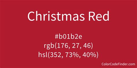 what is christmas red color code